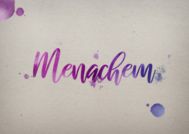 Free photo of Menachem Watercolor Name DP