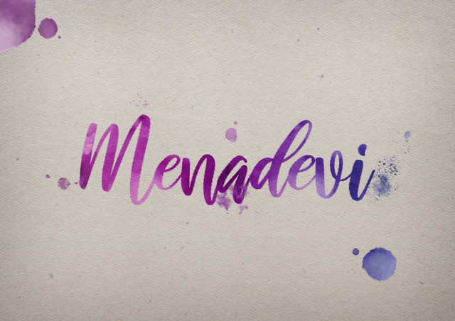 Free photo of Menadevi Watercolor Name DP