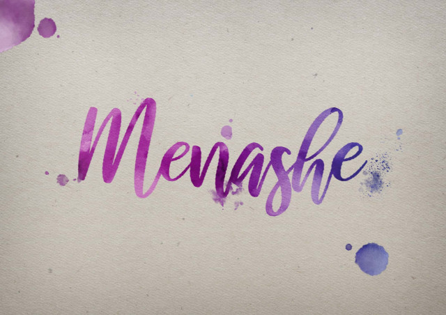 Free photo of Menashe Watercolor Name DP