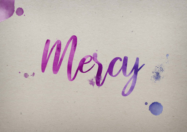 Free photo of Mercy Watercolor Name DP
