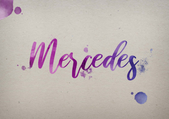 Free photo of Mercedes Watercolor Name DP