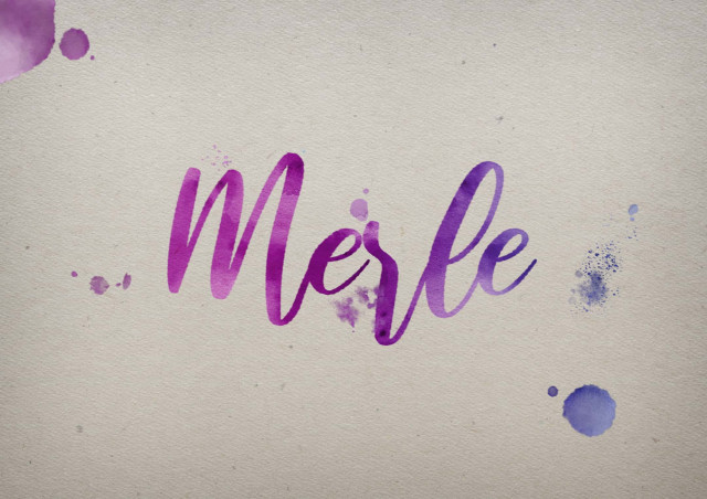 Free photo of Merle Watercolor Name DP