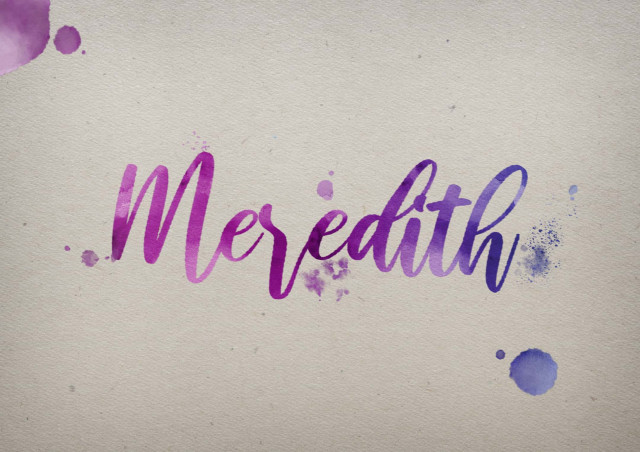 Free photo of Meredith Watercolor Name DP