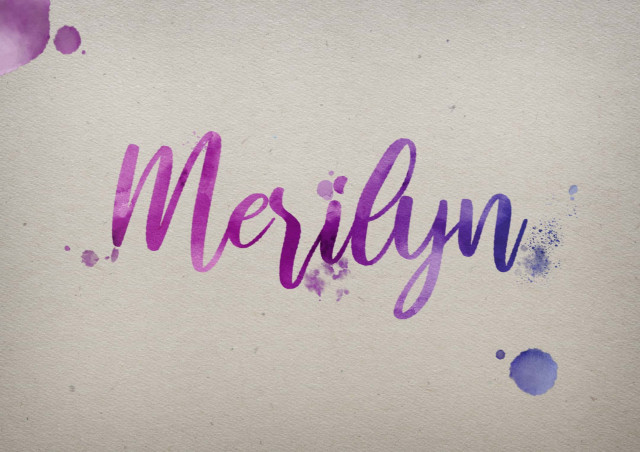 Free photo of Merilyn Watercolor Name DP