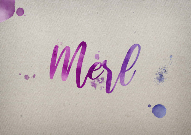 Free photo of Merl Watercolor Name DP