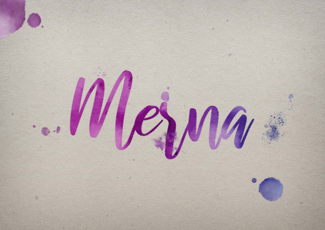 Free photo of Merna Watercolor Name DP