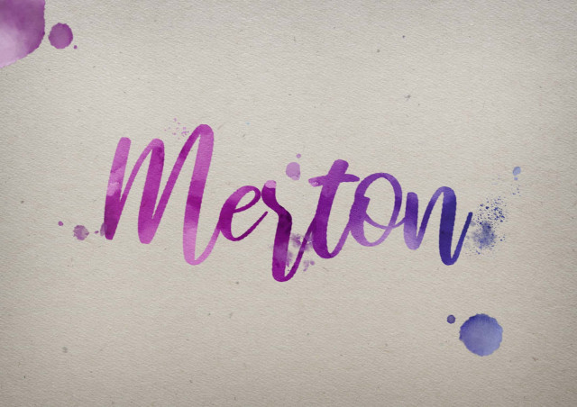 Free photo of Merton Watercolor Name DP