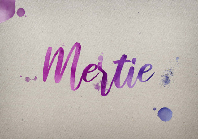 Free photo of Mertie Watercolor Name DP