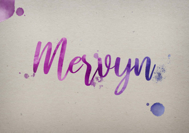 Free photo of Mervyn Watercolor Name DP