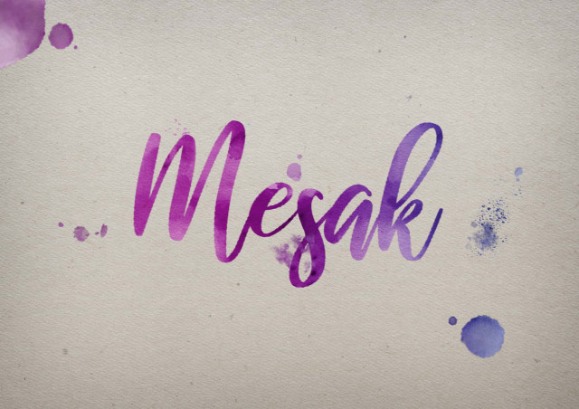 Free photo of Mesak Watercolor Name DP