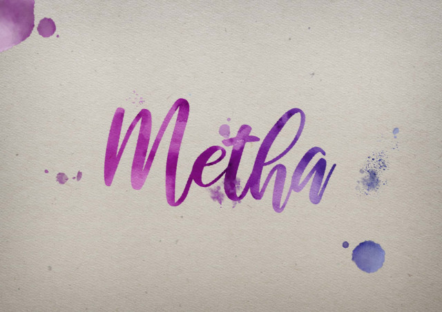 Free photo of Metha Watercolor Name DP