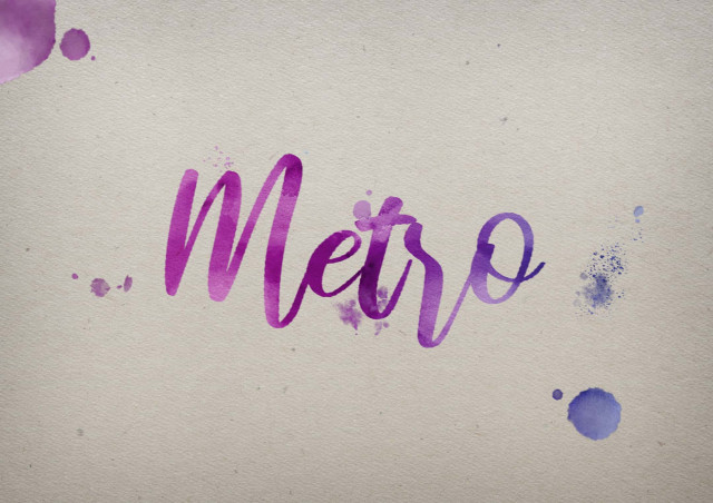 Free photo of Metro Watercolor Name DP