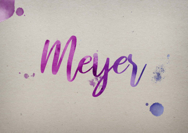 Free photo of Meyer Watercolor Name DP