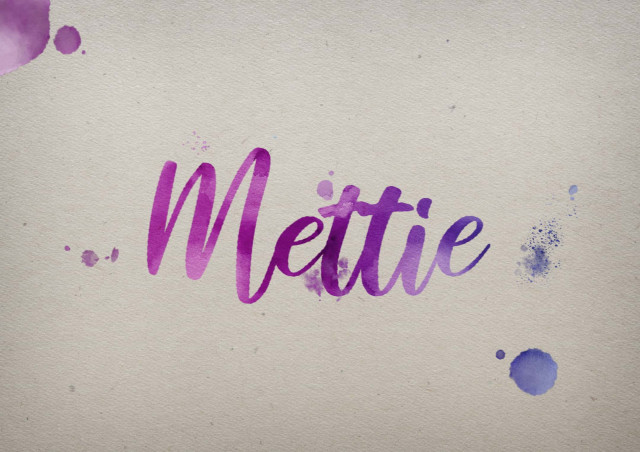 Free photo of Mettie Watercolor Name DP