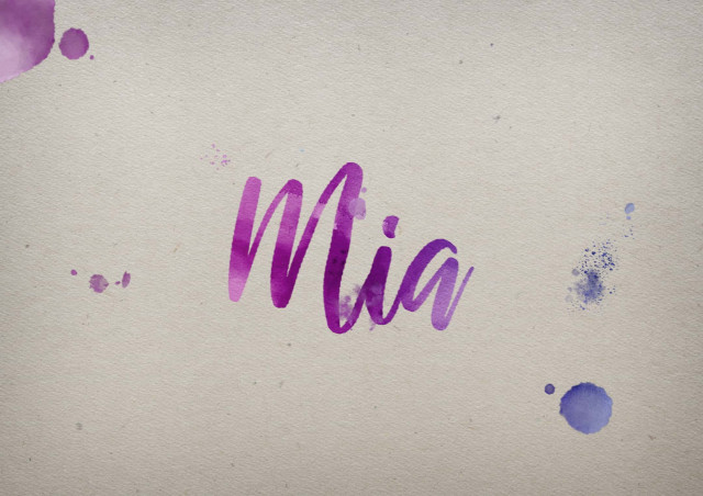 Free photo of Mia Watercolor Name DP