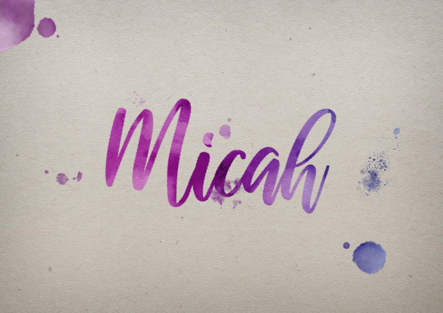 Free photo of Micah Watercolor Name DP