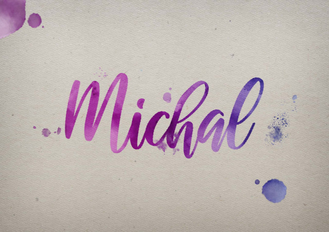 Free photo of Michal Watercolor Name DP