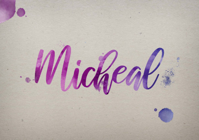 Free photo of Micheal Watercolor Name DP