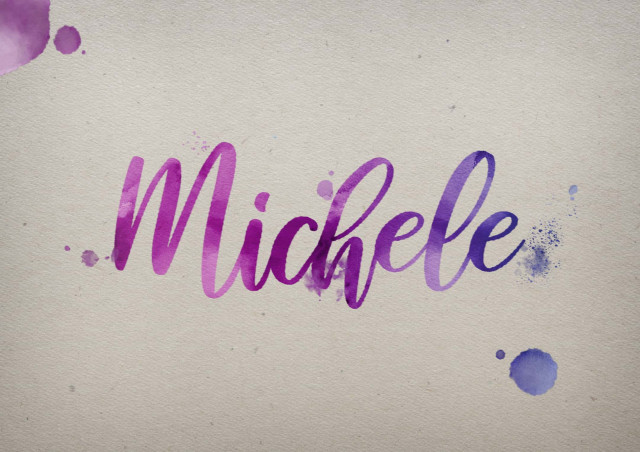 Free photo of Michele Watercolor Name DP