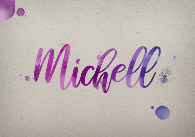 Free photo of Michell Watercolor Name DP