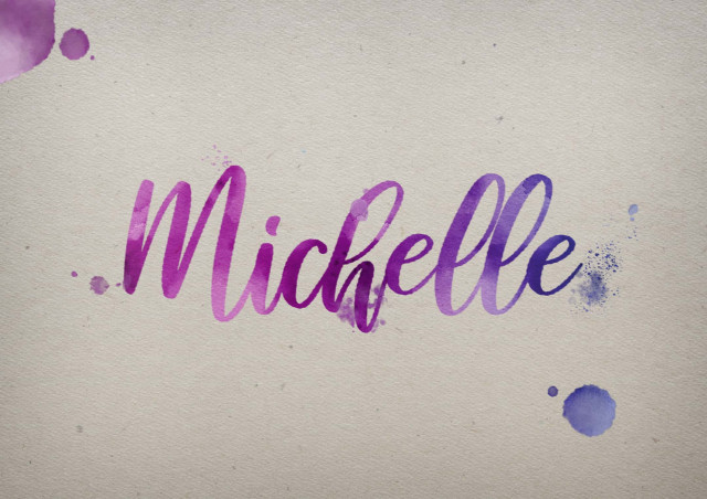 Free photo of Michelle Watercolor Name DP