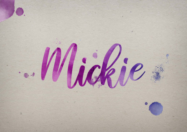 Free photo of Mickie Watercolor Name DP