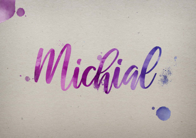 Free photo of Michial Watercolor Name DP