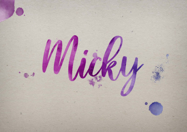 Free photo of Micky Watercolor Name DP