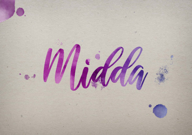 Free photo of Midda Watercolor Name DP