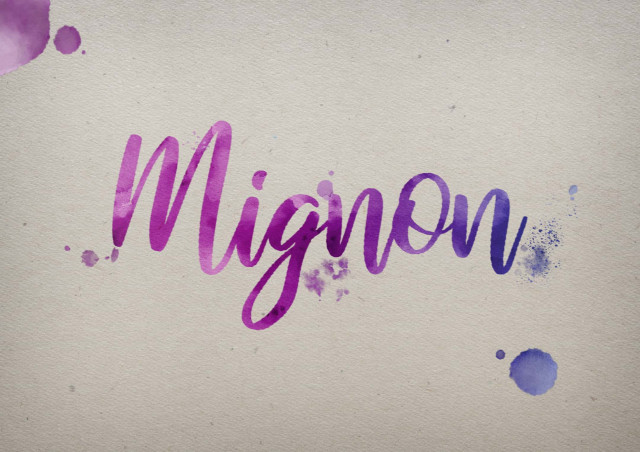 Free photo of Mignon Watercolor Name DP