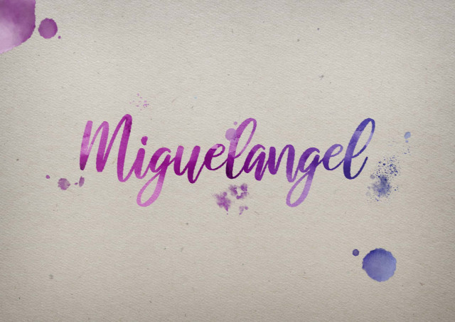 Free photo of Miguelangel Watercolor Name DP