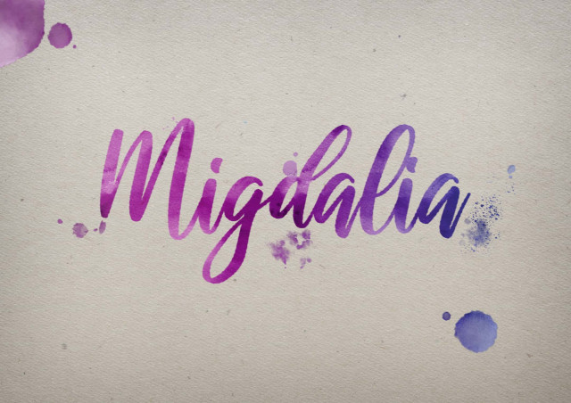 Free photo of Migdalia Watercolor Name DP