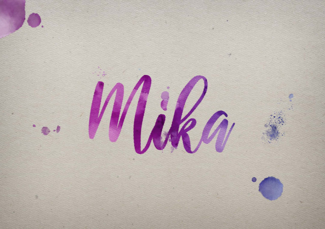 Free photo of Mika Watercolor Name DP