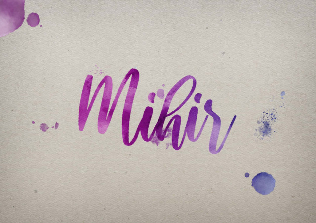 Free photo of Mihir Watercolor Name DP