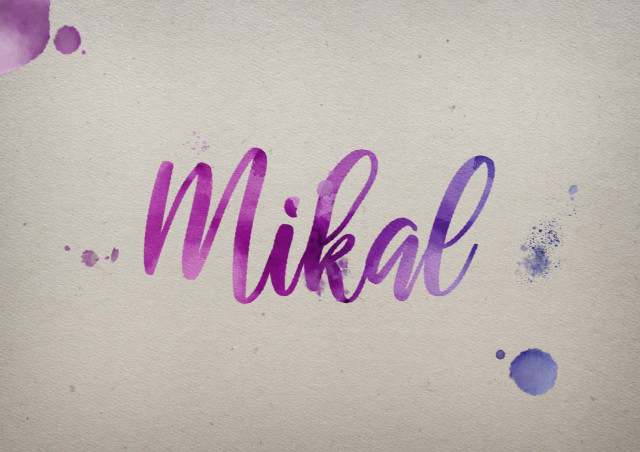 Free photo of Mikal Watercolor Name DP