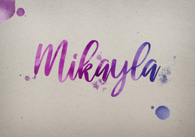 Free photo of Mikayla Watercolor Name DP