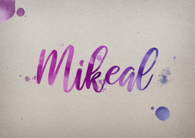 Free photo of Mikeal Watercolor Name DP