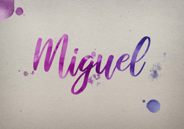 Free photo of Miguel Watercolor Name DP