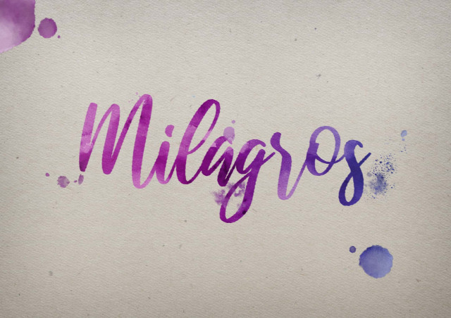 Free photo of Milagros Watercolor Name DP