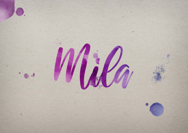 Free photo of Mila Watercolor Name DP