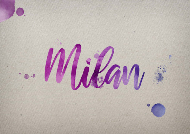 Free photo of Milan Watercolor Name DP