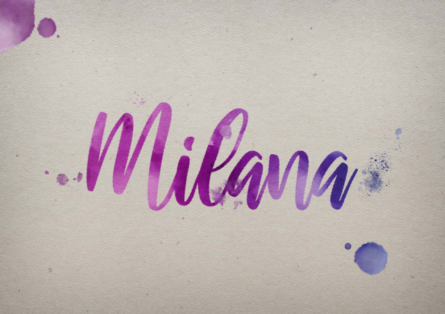 Free photo of Milana Watercolor Name DP