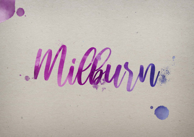 Free photo of Milburn Watercolor Name DP