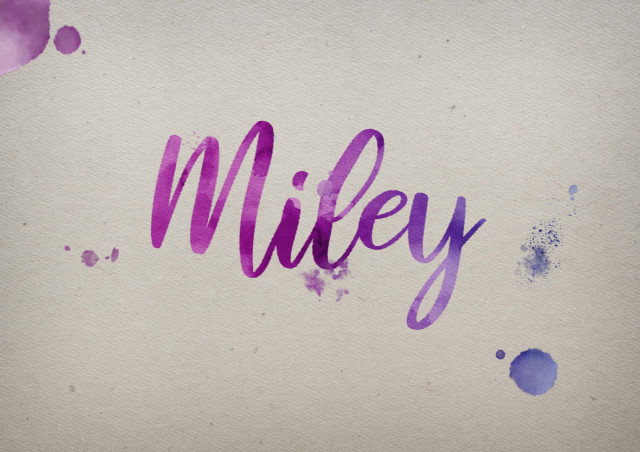 Free photo of Miley Watercolor Name DP