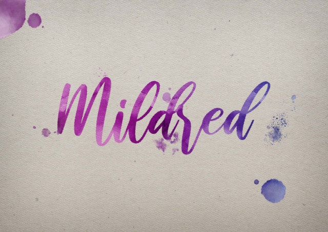 Free photo of Mildred Watercolor Name DP