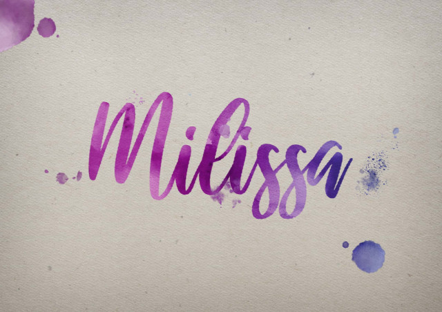 Free photo of Milissa Watercolor Name DP