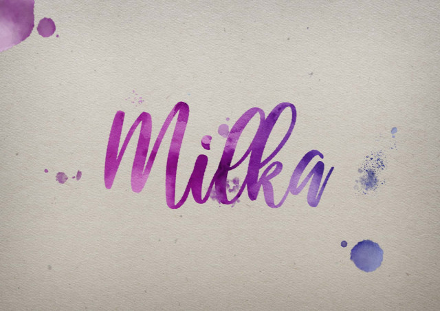 Free photo of Milka Watercolor Name DP