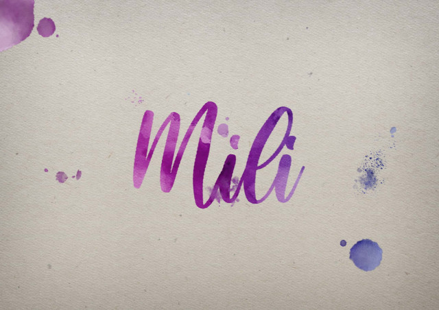 Free photo of Mili Watercolor Name DP