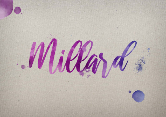 Free photo of Millard Watercolor Name DP