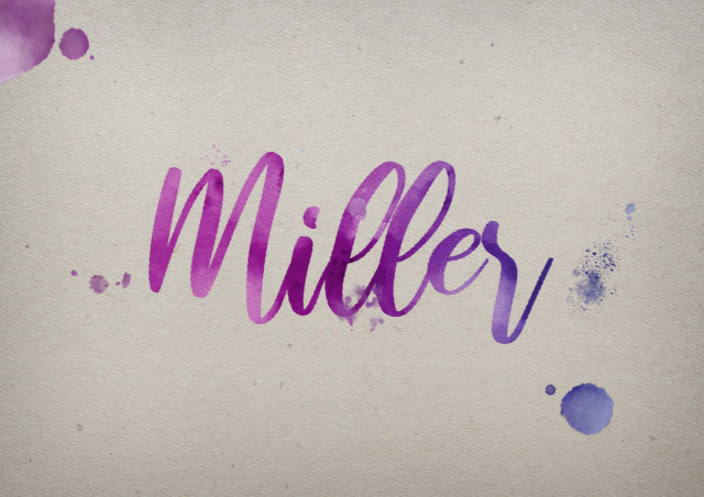 Free photo of Miller Watercolor Name DP